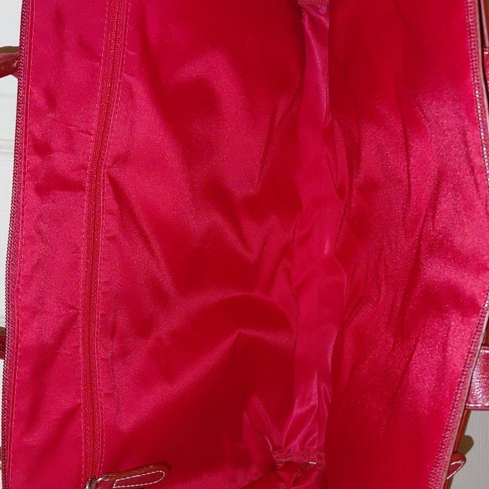 EUC Red Lodis Briefcase, Shoulder Strap & Handles, Pristine, See Note* - Picture 3 of 9